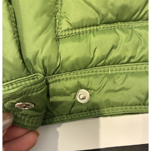 Vtg Old Navy Quilted Puffer Vest Womens M Green Fleece Lined‎ Y2K Grunge Gorp - Picture 7 of 10